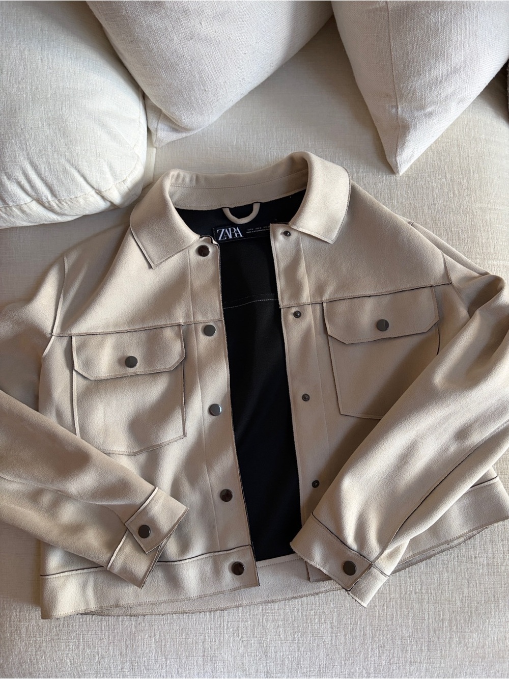 Zara faux suede jacket - Picture 3 of 6
